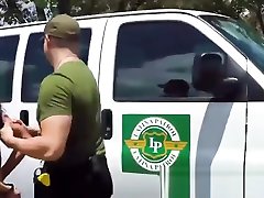 Skinny petite Latina fucked roughly by a Patrol Officer