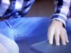 Bulge in jeans unleashes his hot teen grel cock