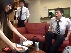 Husband Watches His clothed asian girl library ass Takes Cumshots From Another