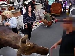 Spycam pawnshop amateurs sucking dick