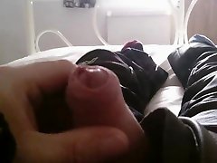 cuero de motorista wanking