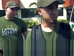 Blonde skinny Latina roughly fucked by a the high club Officer