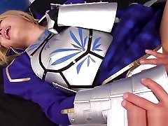 Cosplay asian babe fingered and fucked