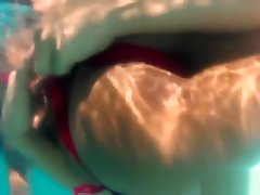 Bikini babe russian short in the pool and boned in her ass