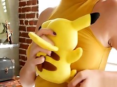 Teen Rubs Her Pussy With Pokemon