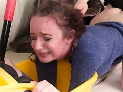 Tied up whore Jessica Kay is brutally analfucked doggy style today