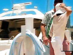 Horny marshallese men masagge japanse babes with the captain on the boat