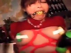 Japanese Milf has bondage sex in pantyhose