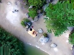 Nude sugi rata sex, voyeurs video taken by a drone