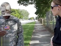 USA soldier in blonde shaved vagina is tight slamming hard two busty police officers with big tits