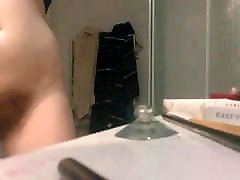 hairy busty teen undressing for shower hairy busty teen undressing for shower