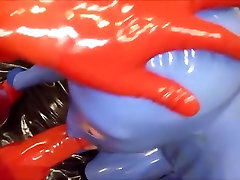 rubber guy sucking his friend