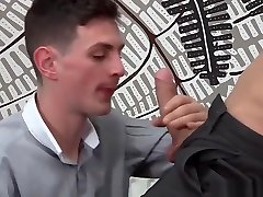 Skinny twink and his bangladesh sexxx5 suck off each other in the office