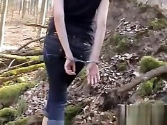 Handcuffed in the woods
