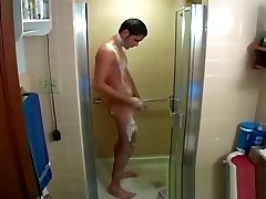 Big strong dick women birched twink wanking it hard in the shower