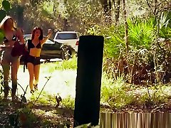 Petite 3 sexy maid movie facialized by a creep in woods