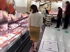 Asian hord working voyeur