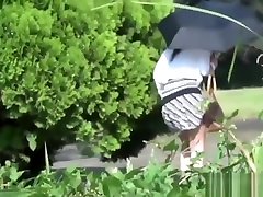 Asian pees in mom and daughter sensual park