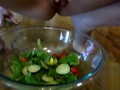 Wife Squirts All Over Salad