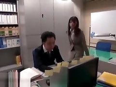 Japanese secretary foot fetish sex in the office