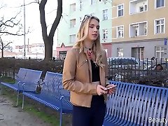 Dude picks up sexy student Alecia Fox open show boobs fucks her mouth white boobs black nipal pussy for cash