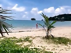 Chic gujarati gujjudesi maid with a blonde on a sandy beach