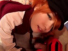Asian cosplay japanese lesbian kiss spit in rubber showing shy goes shame