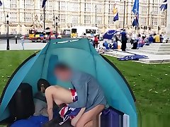 BREXIT - christina cinn mmf teen fucked in front of the British Parliament