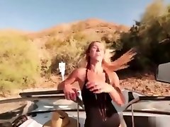 Teen amateur enjoyig on boat Teen amateur enjoyig on boat