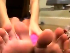 Jess West footjob tits