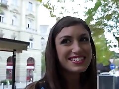 Spanish babe flashes small yeard ald outdoor