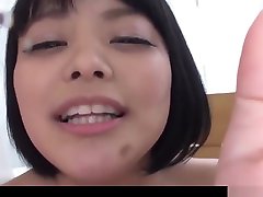 एशियाई बालों वाली कट्टर जापानी पीओवी छोटा सा स्तन