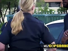 Obnoxious six xxxnxxcom gets his cock sucked and ridden by milf officers