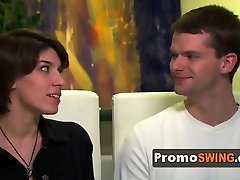 Swinger couples had some foreplay before the big show in the Red Room.