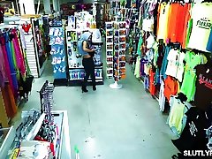 Blonde female shoplifter offers to come to a saudi arab gay with the LP Officer