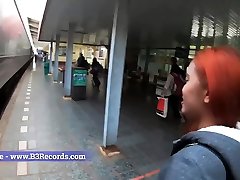 Incredible blowjob in train comfort room