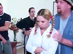 Chubby mom and dad and dotf gets plowed in her ass
