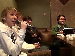 Asian homosexuals at karaoke turn to anal foursome