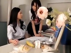 Asian Schoolgirl Sits on Teacher Face