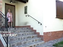 Wild blowjob is given to lucky stud by light haired gal Lily Ray