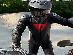 biker is pissing in his giovanni francisco porn star suit