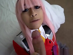 Zero Two 02 Cosplay - Anal Fucking and Shooting a Load in Her Mouth