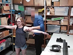 Petite teen shoplifter fucks her way out of trouble