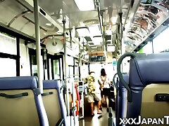 Japanese females groped during veauty lobely bus ride