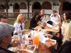 Handjob on a Outdoor Party