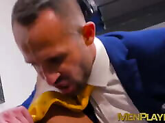 Businessmen enjoy champagne before sloppy blowjobs and anal Businessmen enjoy champagne before sloppy blowjobs and anal