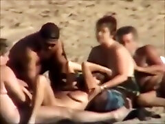 Group kylie lrland at a nudist beach
