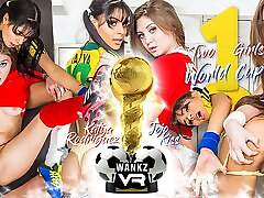 Two Girls & One World Cup Preview - Jojo full hard sex sofa & Katya Rodriguez - WANKZVR