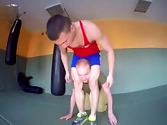 Man tortured wrestling Man tortured wrestling