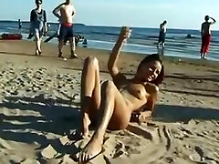 Everyone has clothes on except for this hot nudist